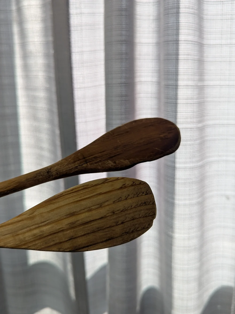 Lot Of 3 Vintage Primitive Farmhouse Wooden Spoons And Wooden Fork